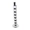 Homeroots 15" Silver Clear And Black Crystal Tabletop Taper Candlestick 590244 - alternate 2