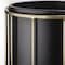 Homeroots Set of Two Black Metal 20 Ounce Round Pot Planters, 2PK 609410 - alternate 3