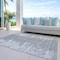 Homeroots 3' X 5' Silver Gray And Ivory Abstract Washable Indoor Outdoor Area Rug 582440 - alternate 4
