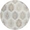 Homeroots 8' Ivory Khaki And Gray Round Southwestern Washable Indoor Outdoor Area Rug 615142 - alternate 4