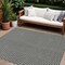 Homeroots 8' X 10' Black And Ivory Geometric Washable Indoor Outdoor Area Rug 594446 - alternate 1