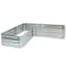 Homeroots 12in X 60in Silver Steel L Shape Raised Garden Bed 668468 - alternate 1