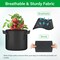 Ipower 2 Gallon Grow Bags, Garden Planting Nonwoven Fabric Pots with Reinforced Handle, 5PK GLGROWBAG2X5BLKV5 - alternate 4