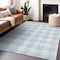 Homeroots 5' X 8' Sky Blue And Gray Plaid Washable Indoor Outdoor Area Rug 595434 - alternate 4