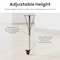 Flash Furniture Commercial Adjustable Height Kidney Activity Table with Locking Casters-LTGY XU-A4872-KIDNY-LTGRY-T-P-CAS-GG - alternate 4