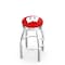Holland Bar Stool Co 30" Chrome Wisconsin "W" Swivel Bar Stool, Accent Ring L8C3C30Wisc-W - alternate 1