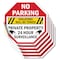 Signmission No Parking Violators Will Be Towed, 4 inch X 4 inch, Vinyl Decal, 5PK OC-D-5PACK-4-85 - alternate 1