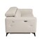 Homeroots 82" Beige Top Grain Leather Reclining Metal USB Sofa 720409 - alternate 3