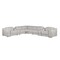 Homeroots Light Gray Italian Leather Power Reclining Curved Eight Piece Corner Sectional With Console 544991 - alternate 1