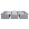 Amgood 16 in. x 20 in. x 12 in. Stainless Steel 3 Compartment Drop-In Sink with Two Faucets. NSF AMG SINK DIS S3C-162010-F-Z - alternate 3