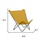 Homeroots 36" Yellow and Stainless Steel Metal Outdoor Camping Chair 373464 - alternate 3