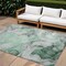 Homeroots 9' X 12' Green Abstract Washable Non Skid Indoor Outdoor Area Rug 559512 - alternate 1