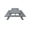 Homeroots 94" Gray Solid Wood Outdoor Picnic Table 524997 - alternate 2