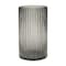 Homeroots 11" Black Cylinder Ribbed Glass Table Vase 608312 - alternate 3