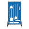 5S Supplies Housekeeping Shadow Board Broom Station V2, Blue / White Shadows, No Broom + Stand HSB-V2-BLUE/WHITE-BO-STAND - alternate 1