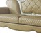Homeroots 93" Golden Brown Faux Leather Sofa And Toss Pillows With Pearl Legs 491029 - alternate 2