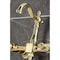Kingston Brass Two-Handle Wall Mount Bridge Kitchen Faucet with Brass Sprayer, Polished Brass KS2442ALBS - alternate 4