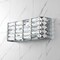 Jonathan Y Evelyn Crystal Rectangle 17.5" 2-Light Iron/Crystal Glam Modern LED Vanity Light, Chrome JYL7539A - alternate 2