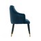 Manhattan Comfort Eda Wood  Armchair in Midnight Blue DC1677-2 - alternate 2