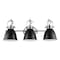 Jonathan Y Phineas 25.5" 3-Light Adjustable Farmhouse Bohemian Iron LED Vanity Light, Black/Nickel JYL1116A - alternate 3