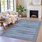 Homeroots 3' X 5' Blue And Charcoal Striped Washable Indoor Outdoor Area Rug 631485 - alternate 3