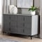 Baxton Studio Etienne Modern Slate Grey Velvet 6-Drawer Dresser 254-13991-ZORO - alternate 6
