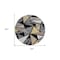 Homeroots 8' Black Beige And Gray Round Geometric Washable Indoor Outdoor Area Rug 600350 - alternate 4