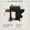 Oklahoma Joes Tahoma 900 Sq.'' Black Vertical Gravity Feed Charcoal Smoker & Grill 24203104 - alternate 2