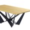 Homeroots 79" Natural and Black Wood and Metal Trestle Base Dining Table 555164 - alternate 2