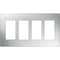 Lutron Designer Wall Plates, Number of Gangs: 4 Satin Finish, Stainless Steel CW-4-SS - alternate 1