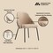 Manhattan Comfort Gracie Dining Chair in Tan and Black - Set of 4 4-DC100-BTN - alternate 4