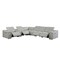 Homeroots Light Gray Italian Leather Power Reclining U Shaped Seven Piece Corner Sectional With Console 476595 - alternate 4