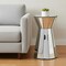Homeroots 22" Silver Glass Round Mirrored End Table 499321 - alternate 4