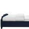Homeroots Navy Blue Solid Wood King Tufted Upholstered Velvet Bed with Nailhead Trim 544921 - alternate 5
