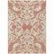 Homeroots 5' X 8' Coral And Ivory Damask Washable Indoor Outdoor Area Rug 614420 - alternate 4