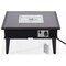 Leisuremod Walbrooke Patio Aluminum Square Slats Design Fire Pit Side Table with Lid & Fire Glass, Black WBLS-27-GL - alternate 3