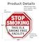 Signmission Stop Smoking This Is a Smoke Free F, 10 inch X 10 inch, Vinyl Decal, 2PK OC-D-2PACK-10-88 - alternate 2