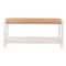 Alaterre Furniture Newport 40in Wood Storage Bench with Handcrafted Woven Rope Seat, White ANNP0550 - alternate 1