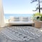 Homeroots 8' Gray Brown And Ivory Round Moroccan Washable Indoor Outdoor Area Rug 594330 - alternate 4