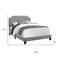 Homeroots Gray Solid and Manufactured Wood Full Upholstered Faux Leather Bed Frame 333294 - alternate 3