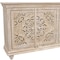 Homeroots 71in Beige Solid Wood Sideboard with Four Doors 488630 - alternate 5