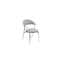 Homeroots Set of Two Gray and Silver Faux Leather and Stainless Steel Open Back Dining Side Chairs, 2PK 719101 - alternate 4