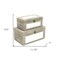Homeroots Set of Two Gray And White Wood And Mirrored Glass Box With Lid, 2PK 489338 - alternate 3