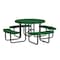 Leisure Craft Round Picnic Table, Green, Surface Mount, 46 in T46ROSM-GREEN - alternate 1