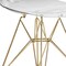 Leisuremod Cresco Plastic Dining Side Chair with Gold Base, Clear CR19CLG - alternate 3