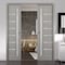 Sartodoors Double Pocket Interior Door, 48" x 80", Gray QUADRO4088DP-SSS-48 - alternate 2