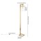 Homeroots 68" Brass Arched Floor Lamp With Clear Seeded Glass Dome Shade 523545 - alternate 4