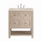 James Martin Vanities Breckenridge 30" Single Vanity, Whitewashed Oak, w/ 3 CM Siberian Silestone Top 330-V30-WWO-3SFR - alternate 1