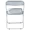 Leisuremod Lawrence Acrylic Folding Chair with Metal Frame, Transparent Black, 4PK LF19TBL4 - alternate 3