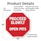 Signmission Proceed Slowly Open Pits, 10 Inch X 10 Inch, Plastic Sign OC-P-10-111 - alternate 4